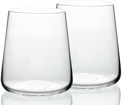 חנות התגים | סט משקפיים מקרר יוקרתי של 2 | 19oz | קולקציית Barware מודרנית | זוגות עם כוסות טעימות ושתייה